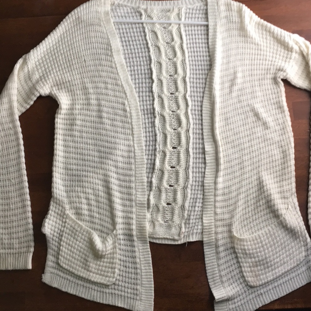 White cardigan